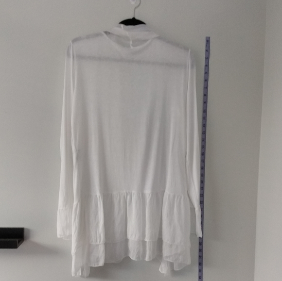 FEMME FATALE White sheer blouse Size M - Picture 4 of 9